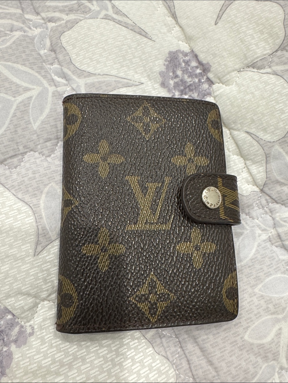 Authentic Louis Vuitton Monogram Canvas Card Holder Wallet - Brown/Gold